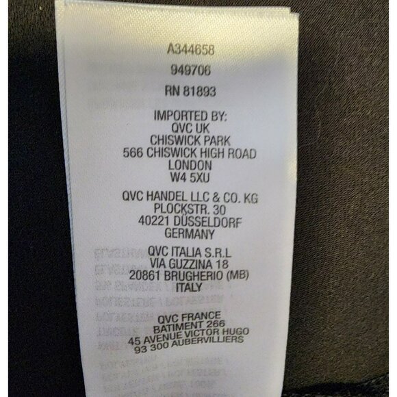 Susan Graver Blouse L Purple Black Striped Long Sleeve Asymmetrical Hem Preowned - Picture 4 of 9